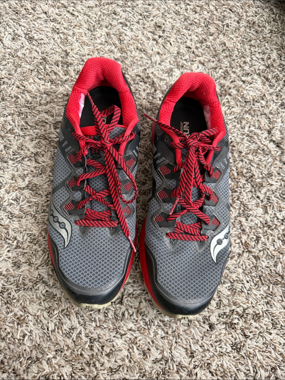 Saucony Men's Athletic Shoes in Gray and Red